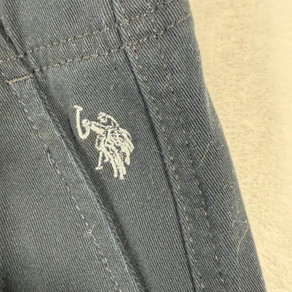 US Polo Assn Mens Black‎ Cargo Pants Activate Stretch Utility Straight Leg L30